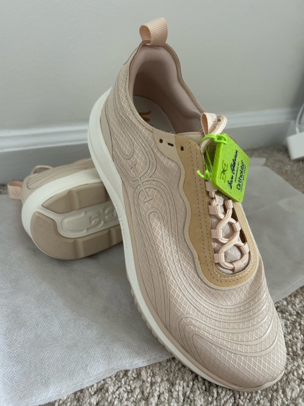 Sam Edelman Beige and Cream Women's Sneakers
